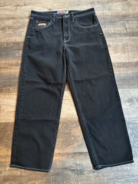 Empyre Black Relaxed Men's Jeans with Contrast Stitching
